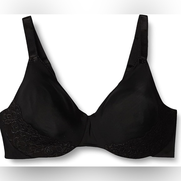 Olga Luxury Lift Bra 35063 Underwire Black Lace wide adjustable Straps Sz 40D - Picture 1 of 7
